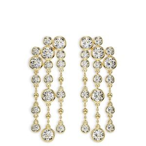 Swarovski Gold and Silver Crystal Earrings